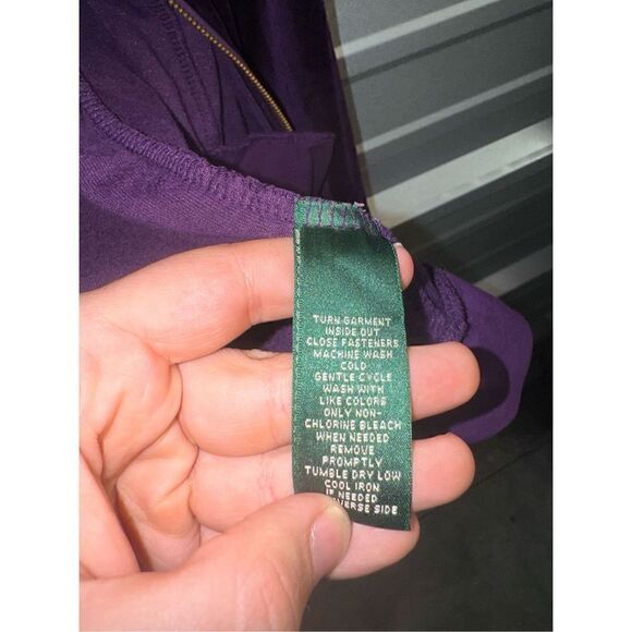 Purple Velvet Lauren Ralph Lauren Collection Full Zip Track Jacket - Picture 10 of 11